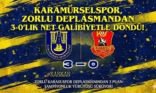 Karamürselspor Deplasmanda Hata Yapmadı: 3-0