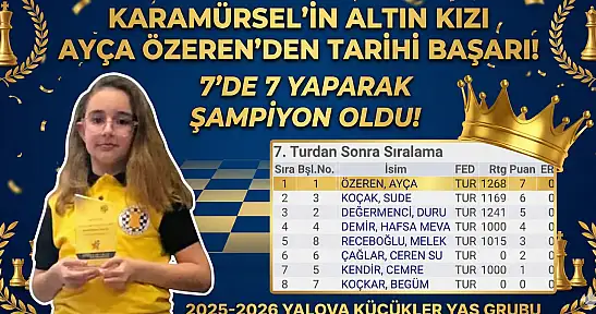 Karamürsel'in Altın Kızı Ayça Özeren'den Tarihi Başarı