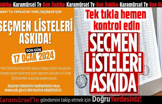 2024 Seçmen listeleri asıldı! Kontrol etmek için hemen tıklayın!