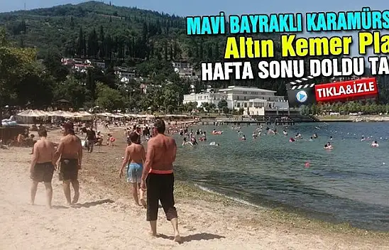 Altın Kemer Plajı hafta sonu doldu taştı