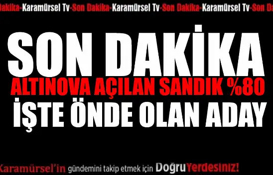 Altınova an be an seçim sonuçları