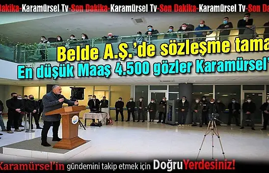 Belde A.Ş.'de sözleşme tamam.Gözler Karamürsel'de