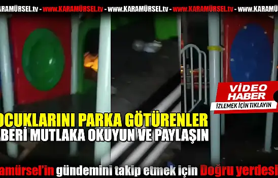 Çocuk parkı bağımlıların mekanı oldu!