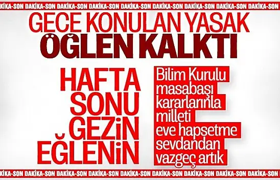 Cumhurbaşkanı Erdoğan sokağa çıkma yasağını iptal etti