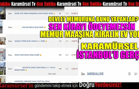 Devlet memuru kiralık ev bulamıyor!