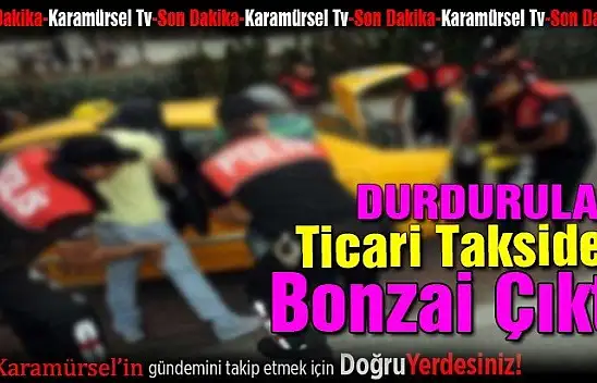 Durdurulan ticari taksiden bonzai çıktı!