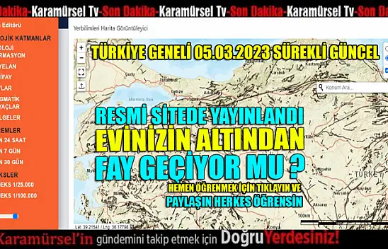 Evinizin altından fay hattı geçiyor mu ?