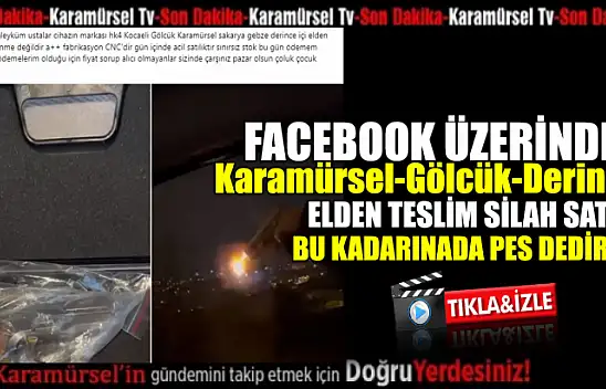 Facebook Üzerinden Tabanca Satışı Endişesi!