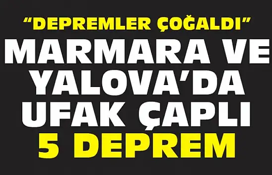 Marmara'da Ufak Çaplı 5 Deprem, Depremler Yoğunlaştı