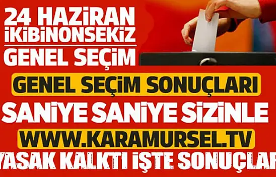 Genel Seçim 2018 İl ve İlçeler Anlık Canlı Sonuçlar