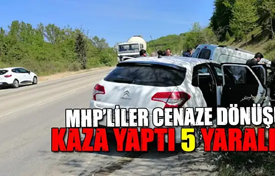 MHP'liler Kandıra yolunda kaza yaptı 5 kişi yaralandı