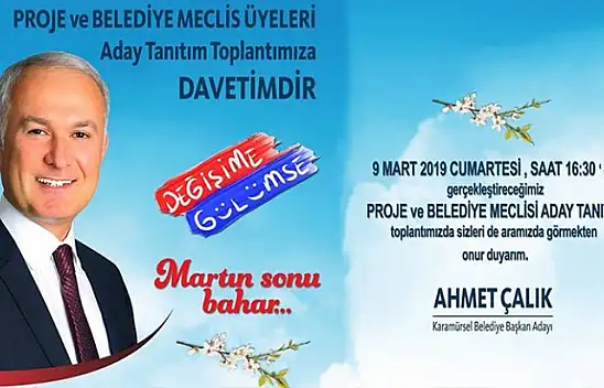 Ahmet Çalık'tan davet