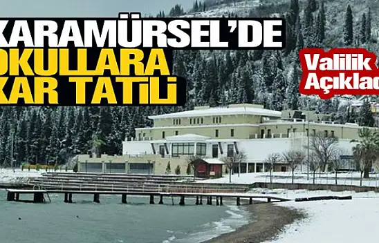 Karamürsel'de Okullara Kar Tatili