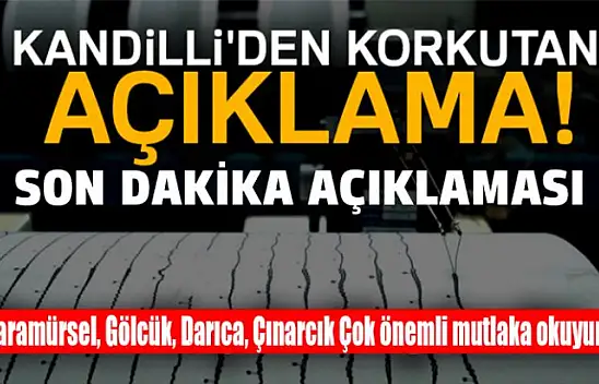 Kandilli'den deprem açıklaması geldi!
