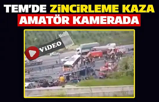 İzmit'te zincirleme kaza Amatör kamerada - Video Haber