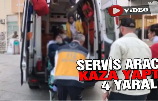 KARAMÜRSEL'DE SERVİS MİNİBÜSÜ KAZA YAPTI 4 YARALI