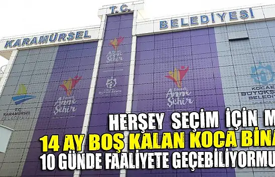 HERŞEY SEÇİM İÇİN Mİ? 14 AY YATTI! 10 GÜNDE YAPILDI!