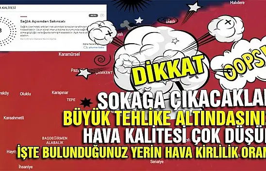 Hava kirliliğine dikkat! Çok riskli