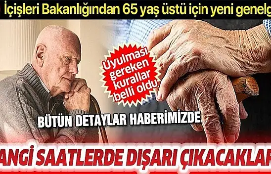 İçişleri Bakanlığından 65 yaş üstü ve 20 yaş altı için yeni genelge