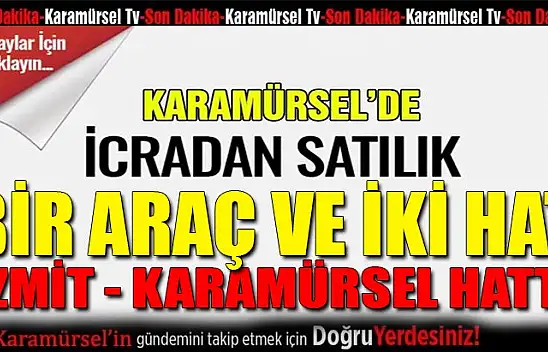 İcradan satılık Karamürsel-İzmit 2 hat 1 otobüs