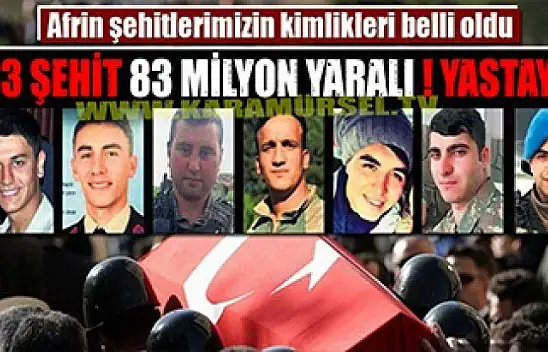 İdlib şehitlerimizin isimleri ve memleketleri belli oldu!