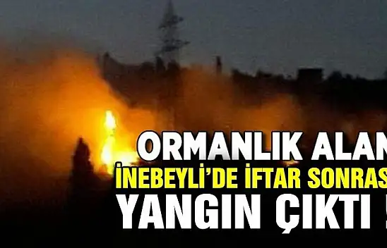 İnebeyli'de iftar sonrası yangın!