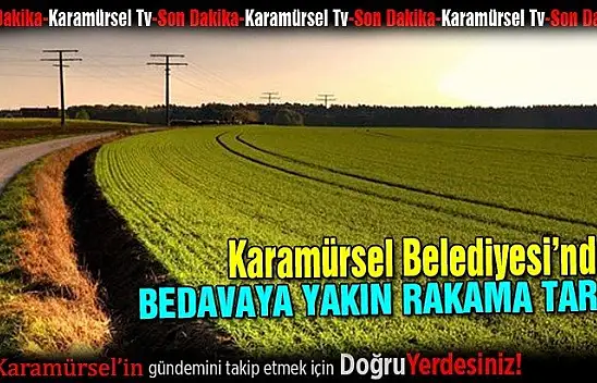 Karamürsel Belediyesi neredeyse bedavaya tarla veriyor!