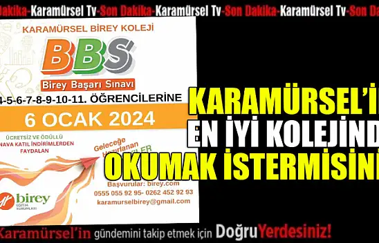 Karamürsel Birey Koleji bursluluk sınavı