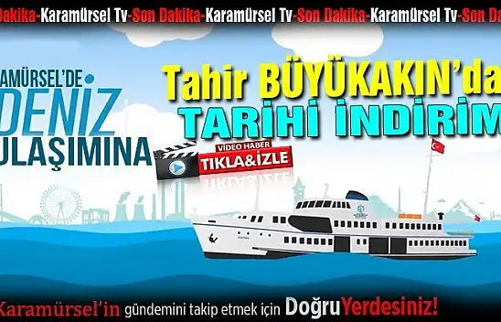 Karamürsel'de deniz ulaşımına tarihi indirim