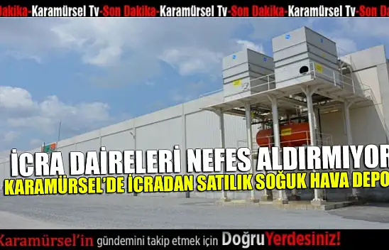 Karamürsel'de icradan satılık soğuk hava deposu