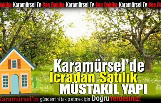 Karamürsel'de icradan satılık müstakil dubleks ev