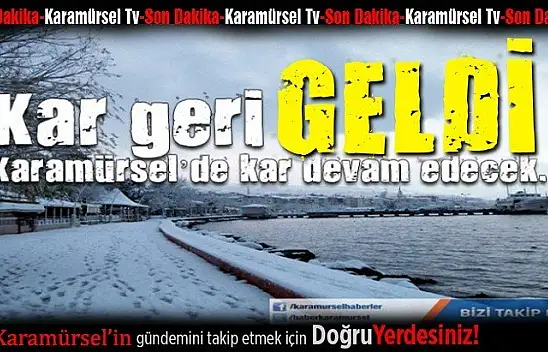 Karamürsel'de kar yağışı etkili oluyor