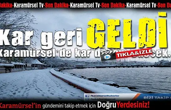 Karamürsel'de kar yağışı tekrar etkili oluyor