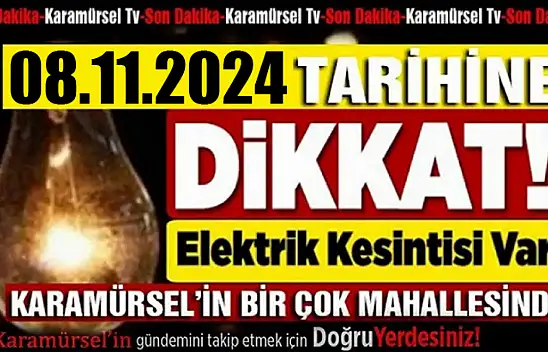 Karamürsel'in bu mahallelerinde 7 Saat Elektrik yok