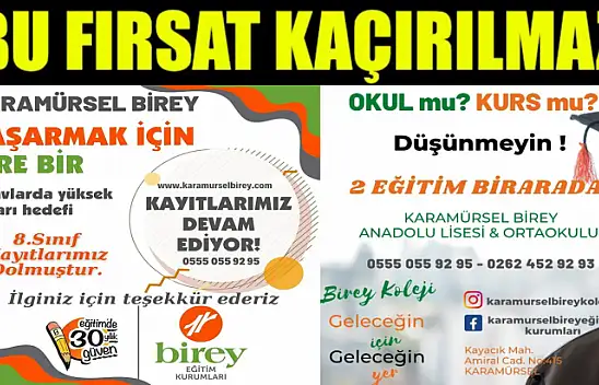 KARAMÜRSEL'İN EN BAŞARALI OKULU SINIRLI KALAN YENİ KAYIT İÇİN HAZIR