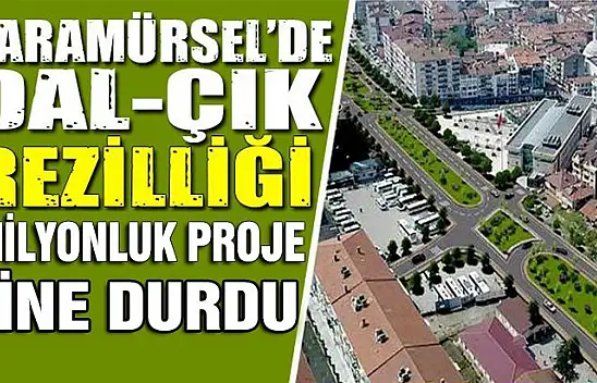 Karamürsel Kent Meydanı köprülü kavşağı yine durdu!