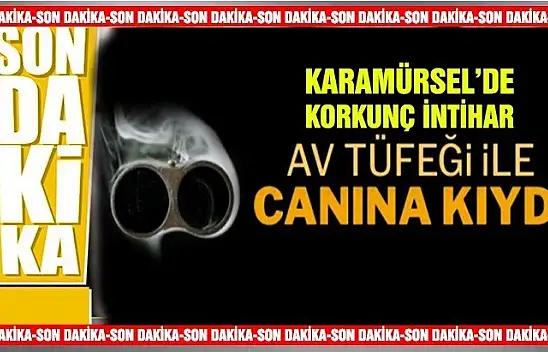 Karamürsel'de korkunç intihar