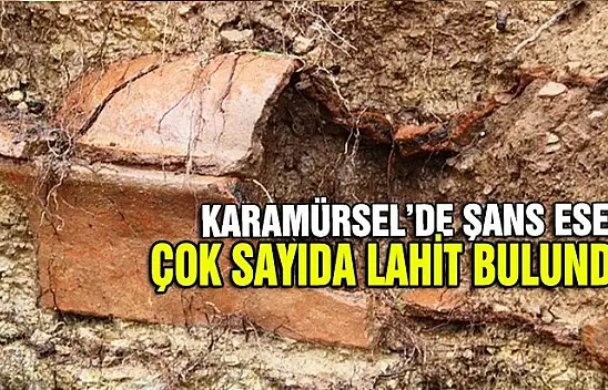 Karamürsel'de şans eseri lahit mezar bulundu