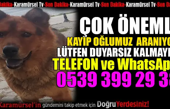 Kayıp oğlumuz bulunmuştur. Herkese teşekkürler