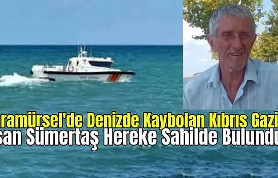 Kıbrıs Gazisi Denizde Kayboldu, Sağ Salim Bulundu