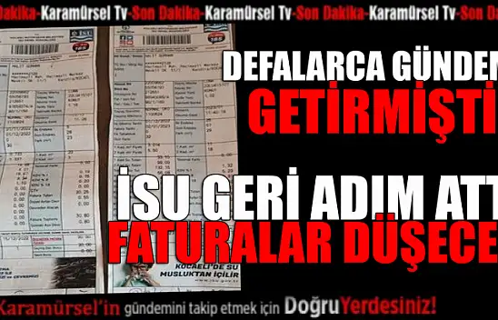 Kocaeli'de Su Faturaları İçin Flaş Karar: TÜFE Zammı İptal Edildi