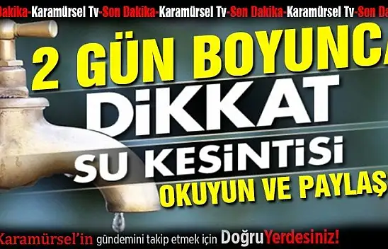 Kocaeli genelinde iki gün su kesintisi yaşanacak