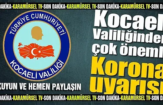 Kocaeli genelinde yeni tedbirler okuyun ve hemen paylaşın