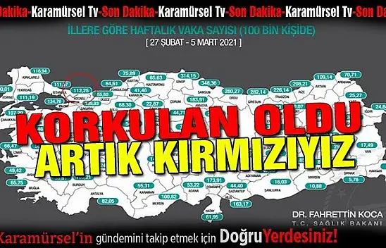 Kocaeli kırmızı kategoriye YÜKSELDİ!