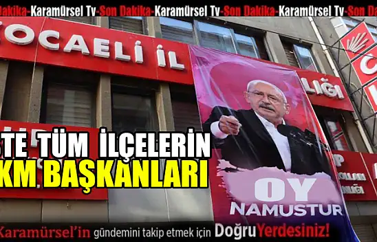 Kocaeli SKM Başkanları açıklandı