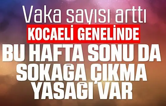Kocaeli ve 14 ilde sokağa çıkma kısıtlaması uygulanacak