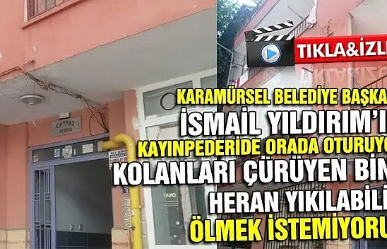 KOLONLARI ÇÜRÜYEN BİNA HER AN YIKILABİLİR!