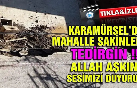 Mahalle sakinleri tedirgin