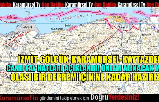MTA diri fay haritası ile güncel durum paylaşıldı