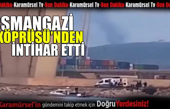 Osmangazi Köprüsü'nden bir kişi denize atladı